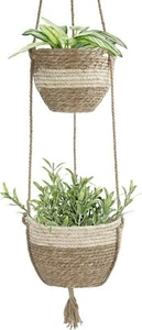 La Jolie Muse Hanging Planter Basket Indoor Outdoor,natural Seagrass F - Picture 1 of 6