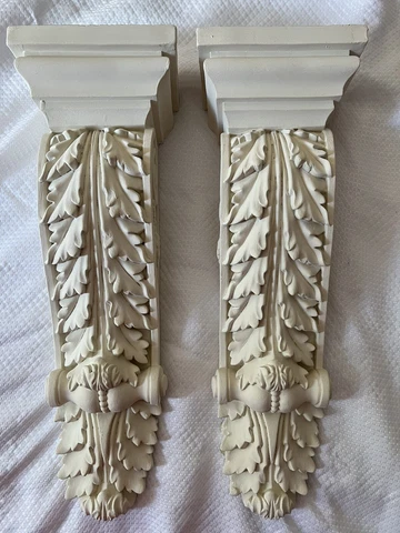 pair Decorative Corbels Architectual Gattone 17.5x5.75x4.35 inches Roman Style Cover