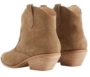 Brand New French Connection Leather Mica Cowgirl Boots, Size 39 (RRP $199.95) - Picture 1 of 11
