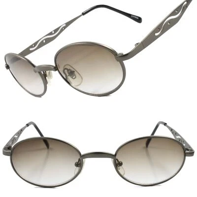 Gafas de sol genuinas vintage años 80 para hombre mujer estilo indie cadera redondas ovaladas de metal armado Foto 1 de 4