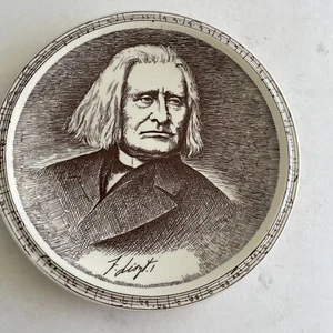 Vernon Kilns vintage collector bit plate~Music Masters series~Franz Liszt-NR - Picture 1 of 3
