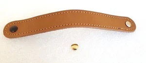 Leather Rich Caramel handle hole centres 140mm x 25mm wide 3 SCREW COLOURS) - Picture 1 of 2