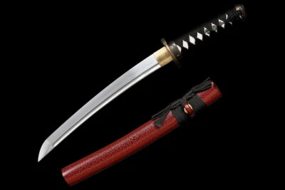 Handmade Full Tang Tanto Katana Samurai Short Sword 9260 Steel Razor Sharp - Image 1 of 4