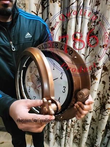 Anpassen Foto Zifferblatt Aluminium Bullauge Wanduhr mit LED-Licht Wohnkultur - Bild 1 von 6