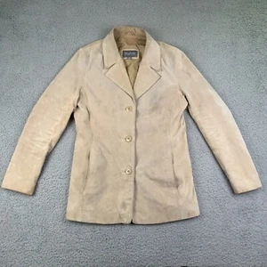 Chaqueta de cuero Wilsons para mujer Suade mediana bronceada cuero genuino - Imagen 1 de 12