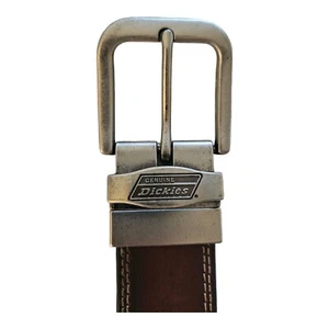Dickies Leather Belt Reversible Brown Black Sz 34 Jeans Khakis Mens Boys - Picture 1 of 4