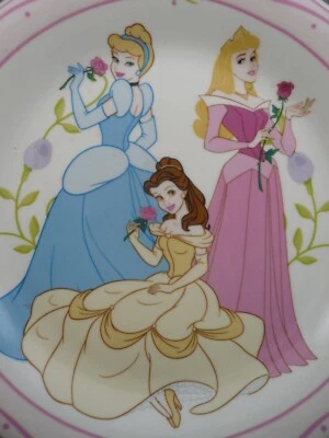 Disney Aurora Belle Cinderella 3 peças conjunto infantil Gibson prato tigela caneca - Imagem 1 de 4