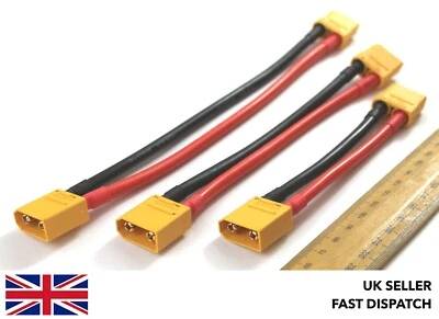 XT90 Extension Cable/Wire/Lead 10/15/20cm 100/150/200mm 10AWG - Image 1 of 4