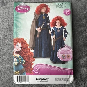 Simplicity Pattern 1557 Sz 3-6 Child Disney Princess Brave Merida Costume - Picture 1 of 7