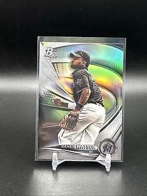 2022 Bowman Platinum #TOP-98 Kahlil Watson Top Prospects Rookie RC - Image 1 of 2