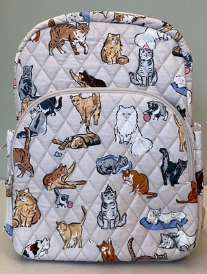 Mochila pequeña Vera Bradley Essential CAT'S LIFE ~ NUEVA CON ETIQUETAS Foto 1 de 4