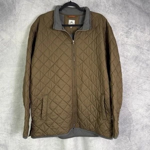 PETER MILLAR Crown Suffolk Quilted Travel Coat Tan Men's Size XXL Preppy Classic - Picture 1 of 11