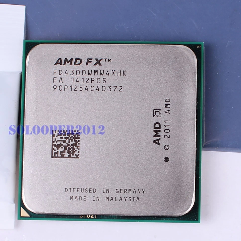 AMD FX-4300 3.8 GHz Quad-Core FD4300WMW4MHK Socket AM3/AM3+ CPU Processor - Image 1 of 1