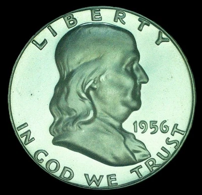 1956 Silver Proof Ben Franklin Half Dollar Beautiful Silver Proof Coin - Image 1 of 2