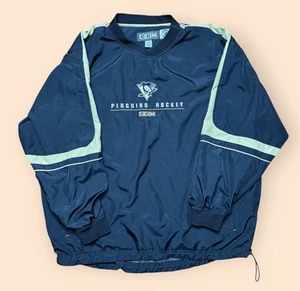 Vintage Pittsburgh Penguins Y2K CCM Windbreaker Jacket Men’s Large Vtg 2000s - Picture 1 of 4