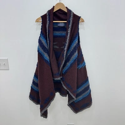 Ryan Michael Tocado Azteca Tribal Western Chal Chaleco Granate Azul Foto 1 de 4