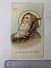 Santino Holy Card Fustellato S. Francisco de Paula PG155