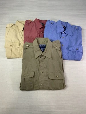 Рубашка John Blair на пуговицах из нержавеющей стали мужская размер средний с карманами на пуговицах лот из 4 - Изображение 1 из 4