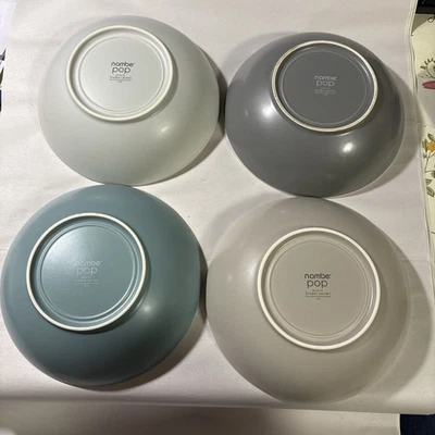 Nambe POP Studio Levien Stoneware Small Bowls, Set of 4, 7.25” Dia - Image 1 of 3