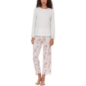 Flora Nikrooz Womens Melanie White Comfy Cozy Sleep Shirt Loungewear M BHFO 4887 - Picture 1 of 2