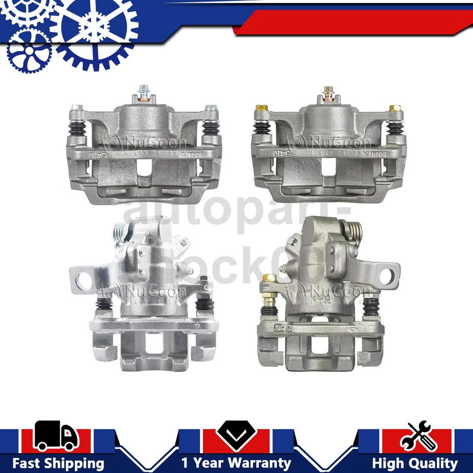 Front Driver Passenger Rear Brake Calipers Fits 2001 2002 2003 2004 Acura EL - Image 1 of 4