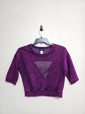 GUESS Girl's Blouse Top Shorts Sleeve Round Neck Pink Color Cotton Blend.Size XL - Image 1 of 4