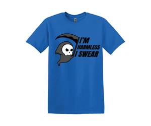 I'm Harmless funny Tshirt reaper halloween mens tshirt michael chucky spooky - Picture 1 of 2