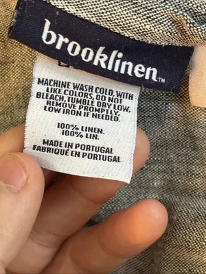 BrookLinen Bedsheets 1 fitted 1 flat 1 sham TWIN XL 100% LINEN Grey - Image 1 of 4