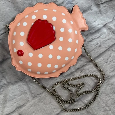 Bolso de mano Kate Spade New York Spotted Puffer Fish rosa bandolera novedad Foto 1 de 4