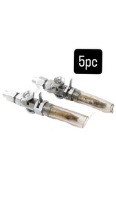5x For Bsa Fuel Petrol Gas Tank Brass Chrome Tap Reserve 1/4" X 1/4" Pair @ VD - Picture 1 of 5