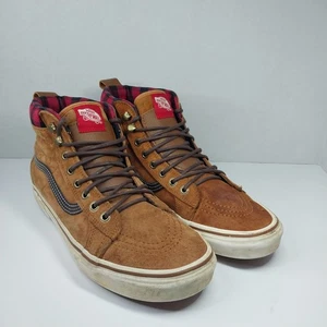 Vans SK8 Hi MTE Herren Größe 9 Allwetter glasiert ingwerbraun Flanell Druck Schuhe - Bild 1 von 13