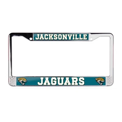 Placa de licença Jacksonville Jaguars NFL 3D poliuretano cúpula cromada quadro carro - Imagem 1 de 3