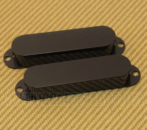 008-0149-049 Genuine Fender Black '65 Mustang & Bronco Bass Guitar Pickup Covers - Picture 1 of 1