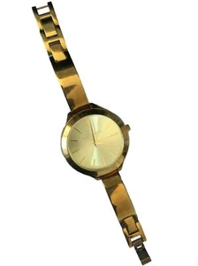 Michael Kors Slim Runway MK3275 Women's Gold Stainless Steel Analog Watch DEAD - Picture 1 of 5