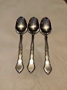 Oneida Stainless Steel SATINIQUE: 3- Place Spoons 6 7/8” and 1-Gravy Ladle - Picture 1 of 24