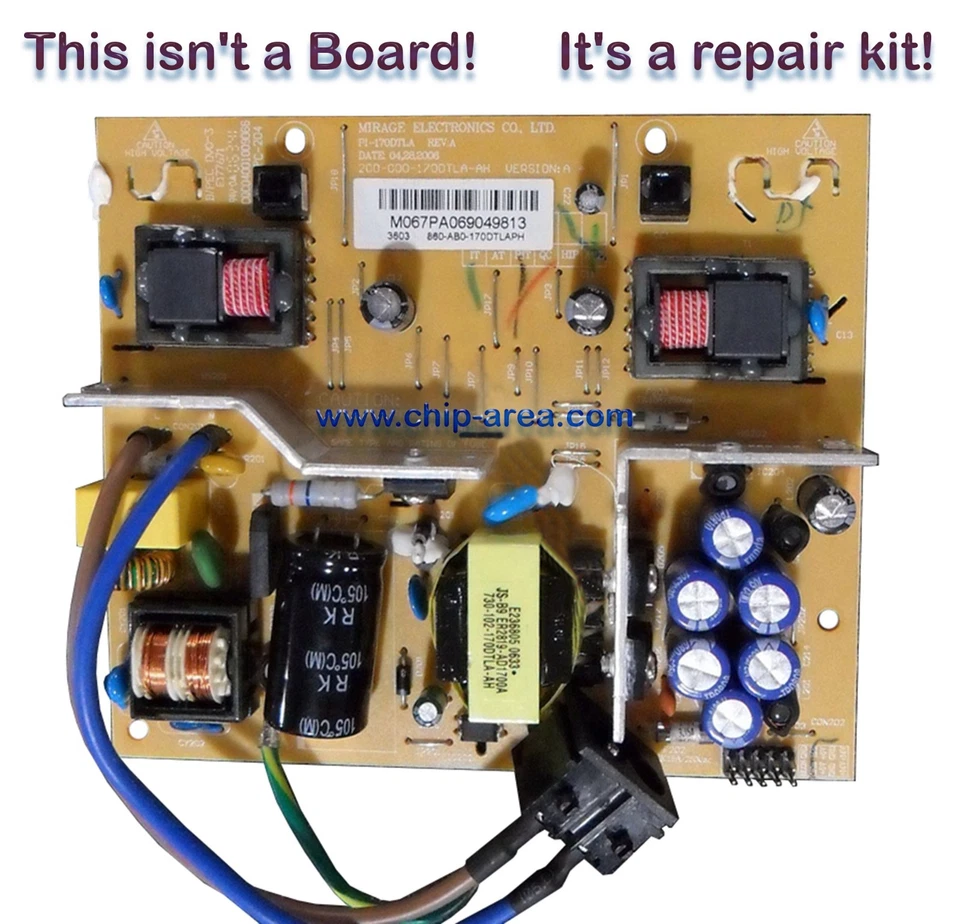 Repair Kit Capacitors For LCD Monitor V7 R19PS For Power Supply PI-170DTLA R-A - Image 1 of 1