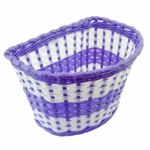 Purple & White Children's Bicycle Basket - Picture 1 of 1