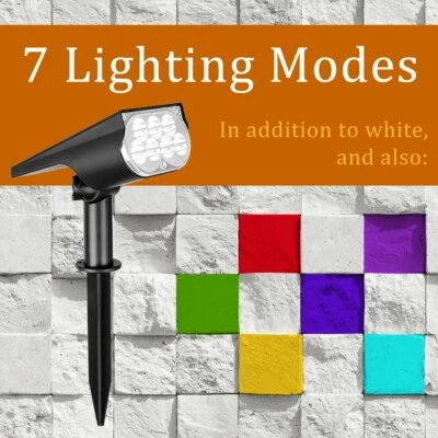 Solar Outdoor RGB Multi-Color Waterproof IP68 Garden Landscape Decoration Light - Image 1 of 4