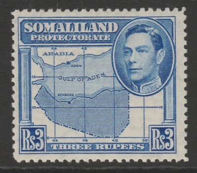 British Somaliland MINT GVI 1938 3r bright blue sg103 - Image 1 of 2