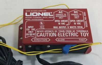 Transformador Hobby HO O Lionel Vintage Modelo No. 4550 con cables AC/DC sin probar Foto 1 de 4