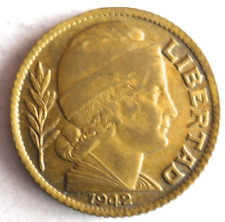 1942 ARGENTINA 10 CENTAVOS - Excellent Coin - FREE SHIP - Argentina Bin #1