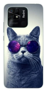Coque en silicone imprimée compatible Xiaomi Redmi 10C Chat à lunette - Photo 1 sur 3