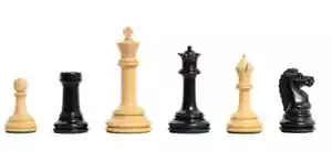 BCC Royal Series Luxury Chess Pieces - 4.4" King - Genuine Ebony & Boxwood - Picture 1 of 12