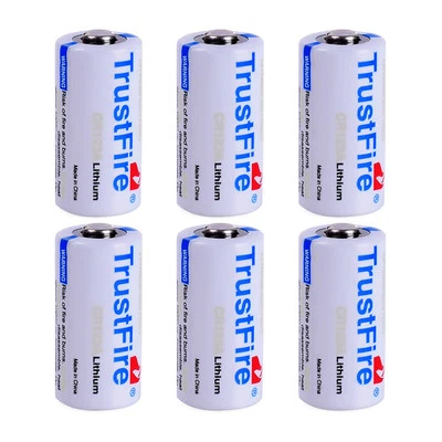 6pcs TrustFire CR123A 1400mAh 3.0V Non-Rechargeable Cell Batteries For Camera - Image 1 of 4