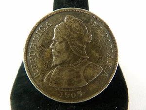 1905 Panama 50 Centesimos Silver Coin (8) - Picture 1 of 3