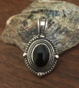 Colgante Deslizante Estate Find, Ónix Negro .925 - Imagen 1 de 11