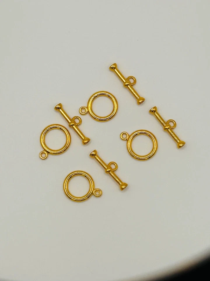 16mm Gold Finished Pewter Toggle Clasps 4 Sets - Image 1 of 1