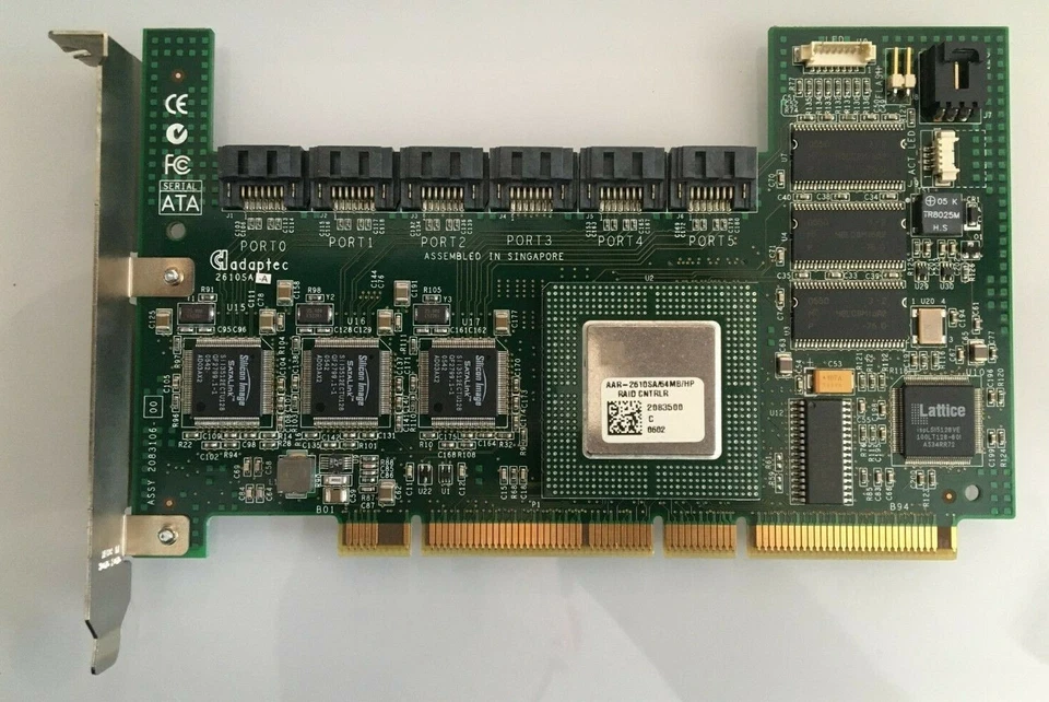 ADAPTEC AAR-2610SA 6-PORT SERIAL ATA RAID 2610SA 64MB - Image 1 of 1