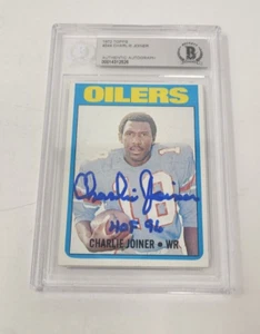 Charlie Joiner autographed 1972 Topps Rookie Card RC #244 BAS W/HOF Inscription - Picture 1 of 1