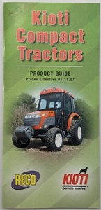 Kioti Pocket Size Product Guide / Brochure For Compact Tractors, November 2007 - Picture 1 of 5